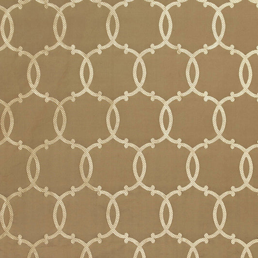 SCHUMACHER  MODERN GLAMOUR SILK TRACERY PATTERN WOVENS PATTERN WOVENS MOCHA   - 63710