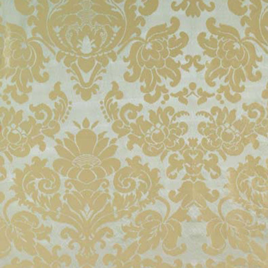 SCHUMACHER FABRIC  PEMBERLEY SILKS HATFIELD SILK DAMASK   MINERAL   - 63741