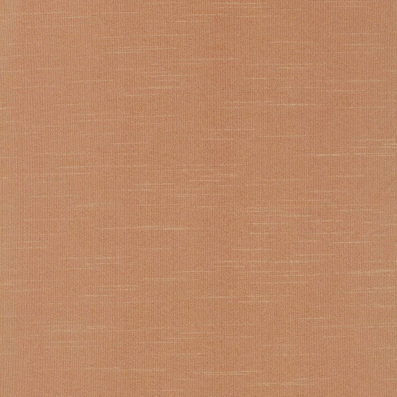 Peach linen fabric texture with subtle crosshatch weave and warm surface.