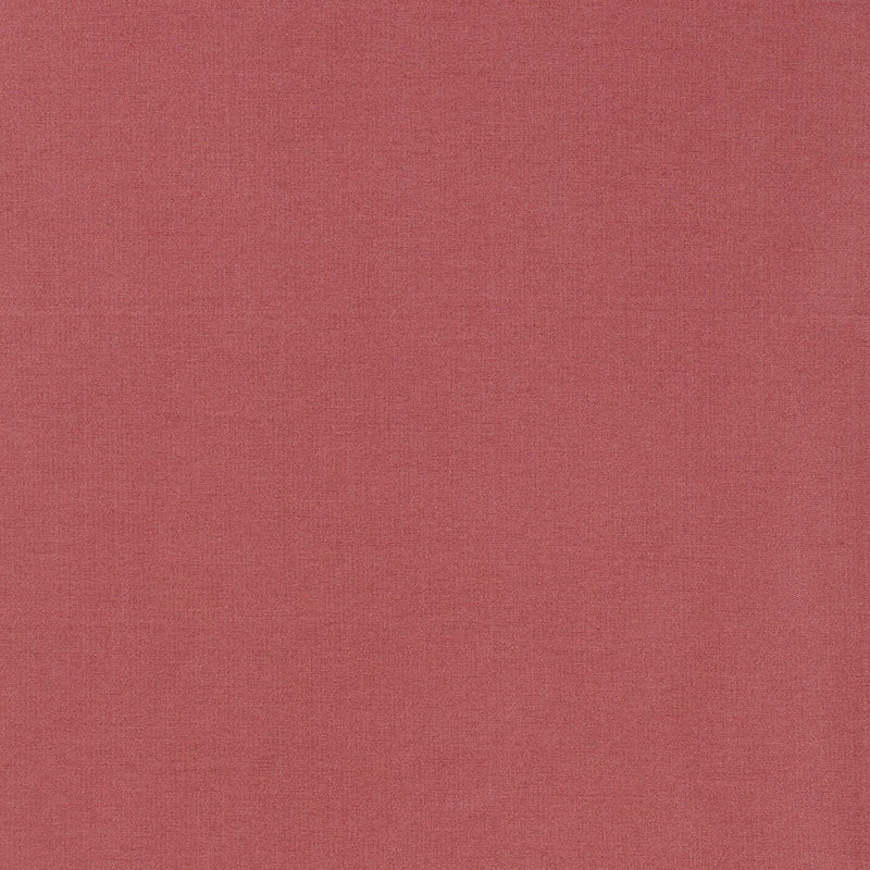 Solid dusty red shantung weave fabric texture, close-up.
