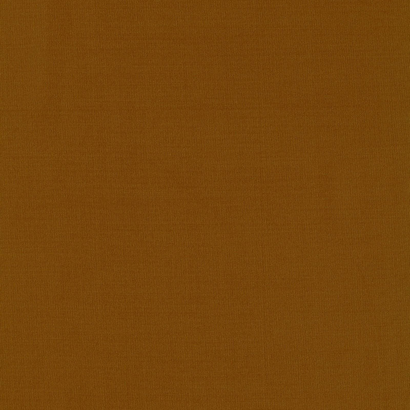 Mustard-brown fabric swatch with subtle woven texture and warm tone.