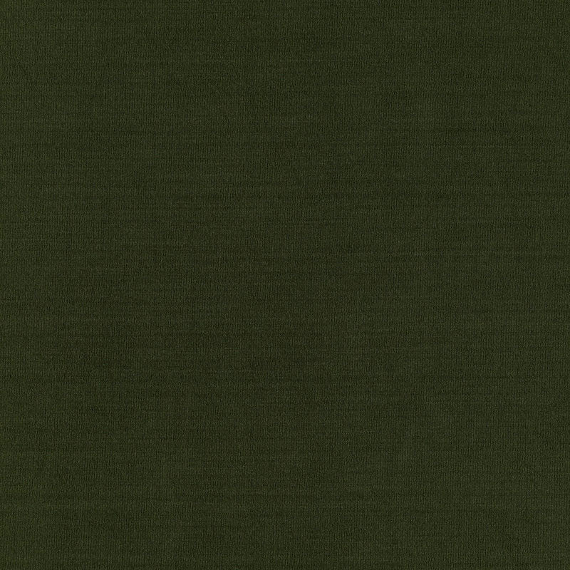 Dark olive green silk & taffeta plain-weave fabric texture, close-up.