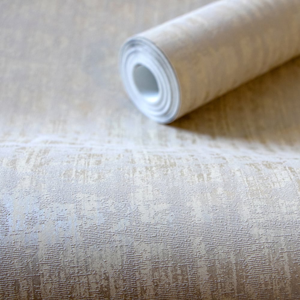 Beige textured wallpaper by Galerie Wallcoverings from the Adonea collection. This plain wallpaper features a soft neutral texture that adds warmth and depth to living rooms, bedrooms, dining rooms, hallways, and feature walls. Washable paste-the-wall paper wallpaper made in the UK.