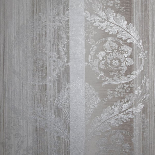 Galerie Wallcoverings Adonea Damask Galerie Wallcoverings  Silver Grey   - 64288
