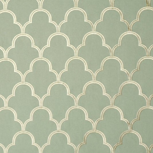 SCHUMACHER  MODERN GLAMOUR Scallop Embroidery EMBROIDERIES EMBROIDERIES MINERAL   - 64320