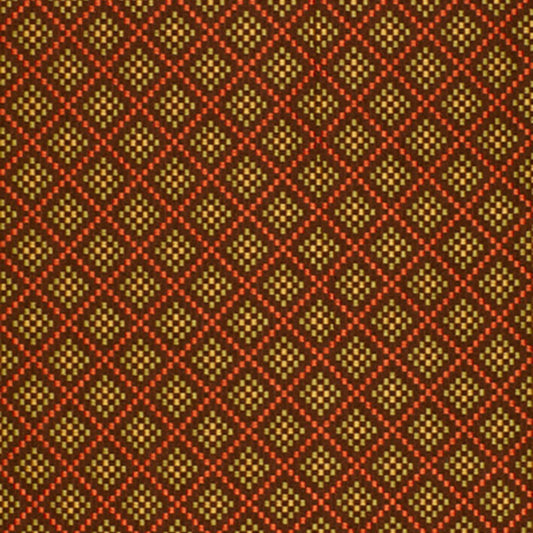 SCHUMACHER  TESSERA CHECKERS WOVEN WOVEN CHOCOLATE / POPPY   - 64412