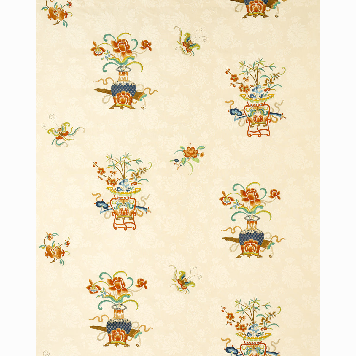 SCHUMACHER  PERENNIAL FAVORITES Ming Embroidery EMBROIDERIES EMBROIDERIES MULTI-COLOR   - 64420