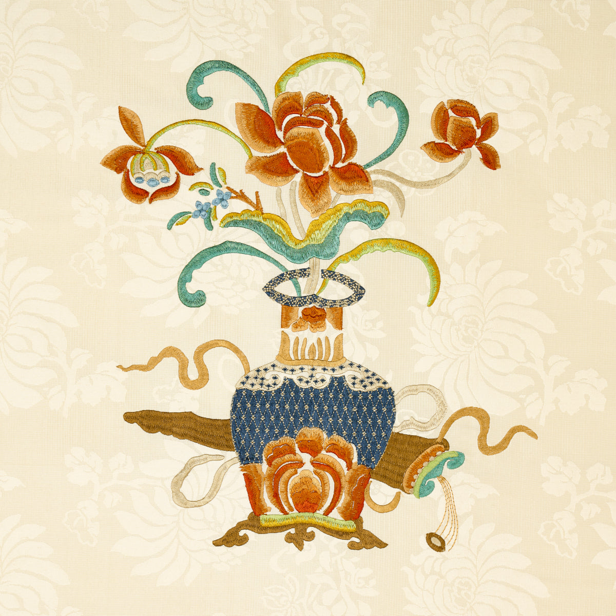 SCHUMACHER  PERENNIAL FAVORITES Ming Embroidery EMBROIDERIES EMBROIDERIES MULTI-COLOR   - 64420