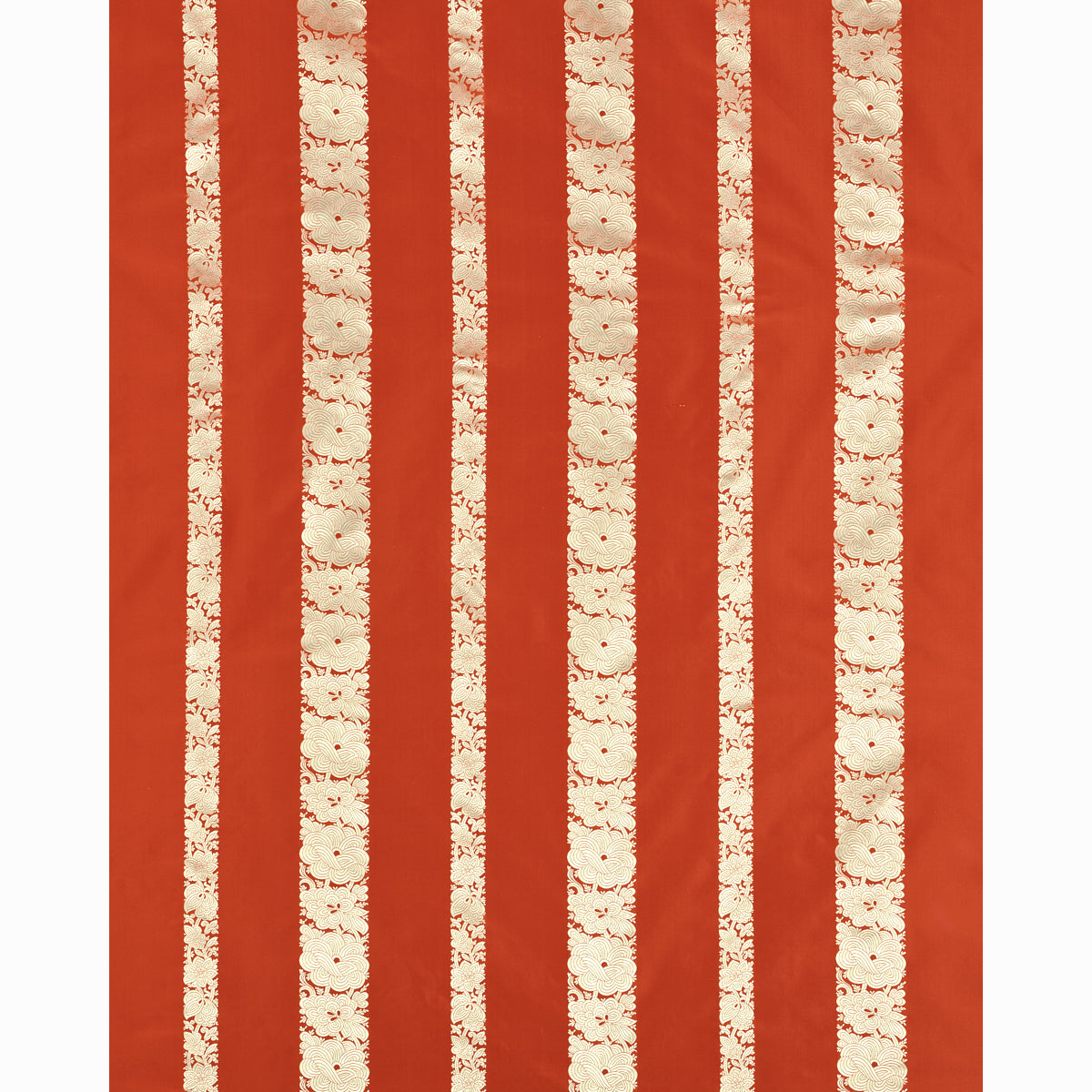 SCHUMACHER  CHROMA MANDARIN SILK STRIPE PATTERNED WOVENS,EPINGLE,HIGH PERFORMANCE PATTERNED WOVENS,EPINGLE,HIGH PERFORMANCE CORAL   - 64431