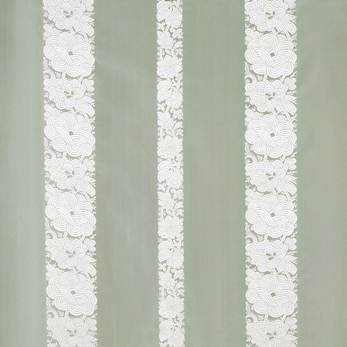 SCHUMACHER  PERENNIAL FAVORITES MANDARIN SILK STRIPE SILKS & SATIN SILKS & SATIN OCEAN MIST   - 64432
