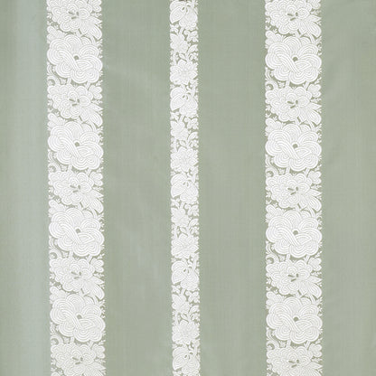 SCHUMACHER  PERENNIAL FAVORITES MANDARIN SILK STRIPE SILKS & SATIN SILKS & SATIN OCEAN MIST   - 64432