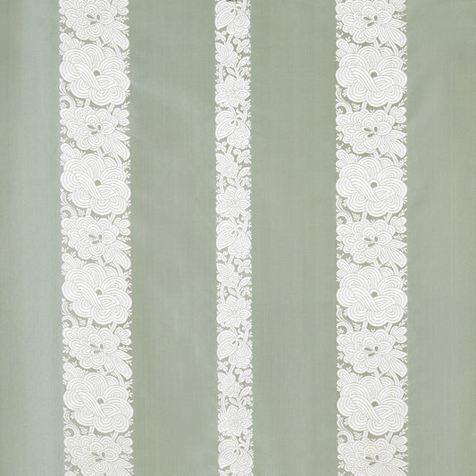 SCHUMACHER  PERENNIAL FAVORITES MANDARIN SILK STRIPE SILKS & SATIN SILKS & SATIN OCEAN MIST   - 64432