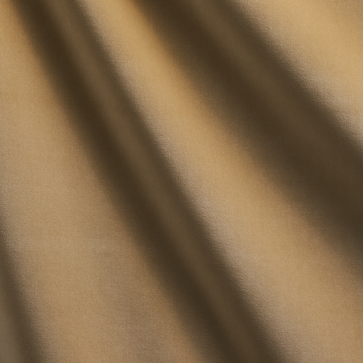 Rectangular brown card centered on warm beige textured fabric background.