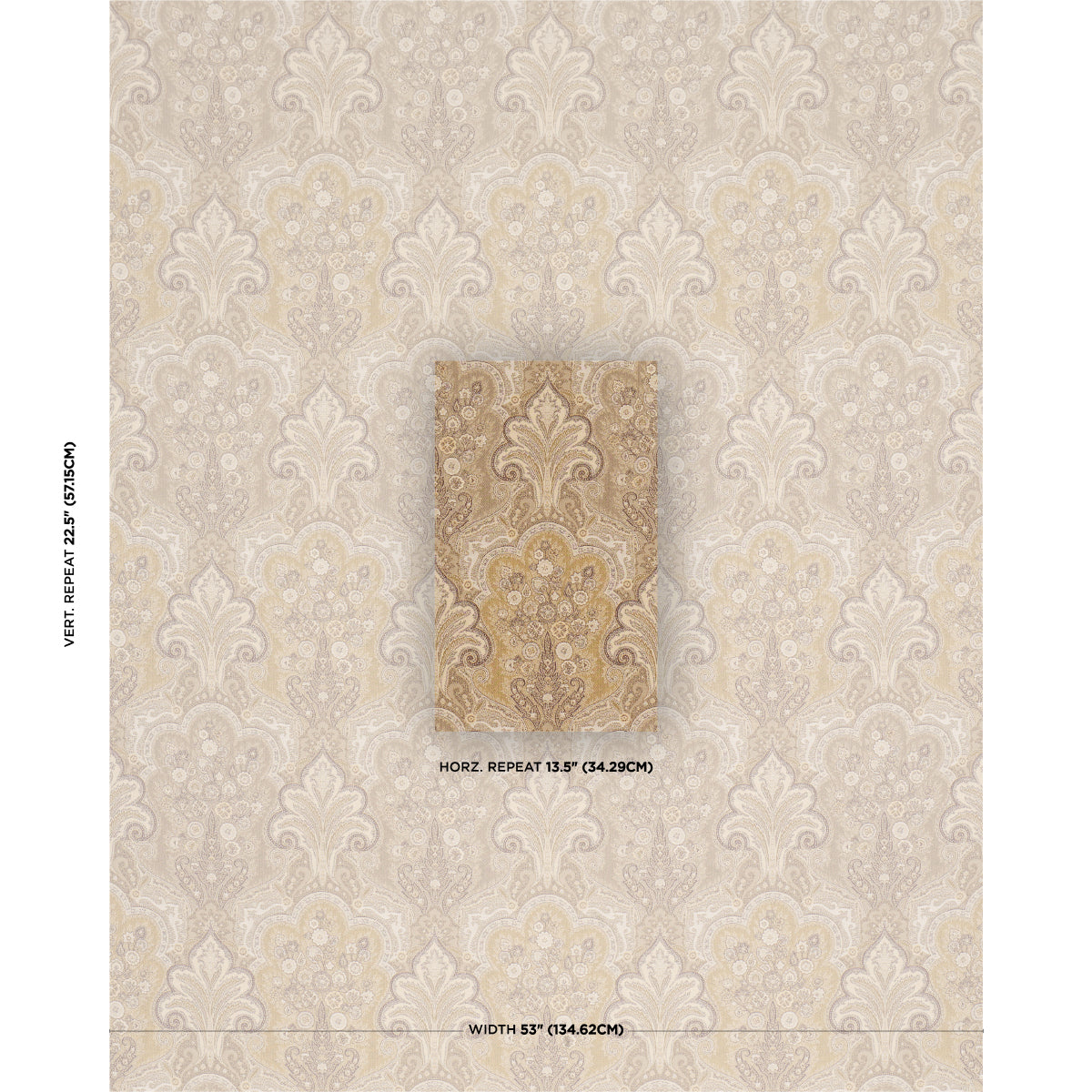 SCHUMACHER  CHROMA NEW CASTLE PAISLEY PATTERN WOVENS,HIGH PERFORMANCE PATTERN WOVENS,HIGH PERFORMANCE TRAVERTINE   - 64590