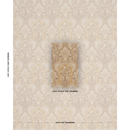SCHUMACHER  CHROMA NEW CASTLE PAISLEY PATTERN WOVENS,HIGH PERFORMANCE PATTERN WOVENS,HIGH PERFORMANCE TRAVERTINE   - 64590