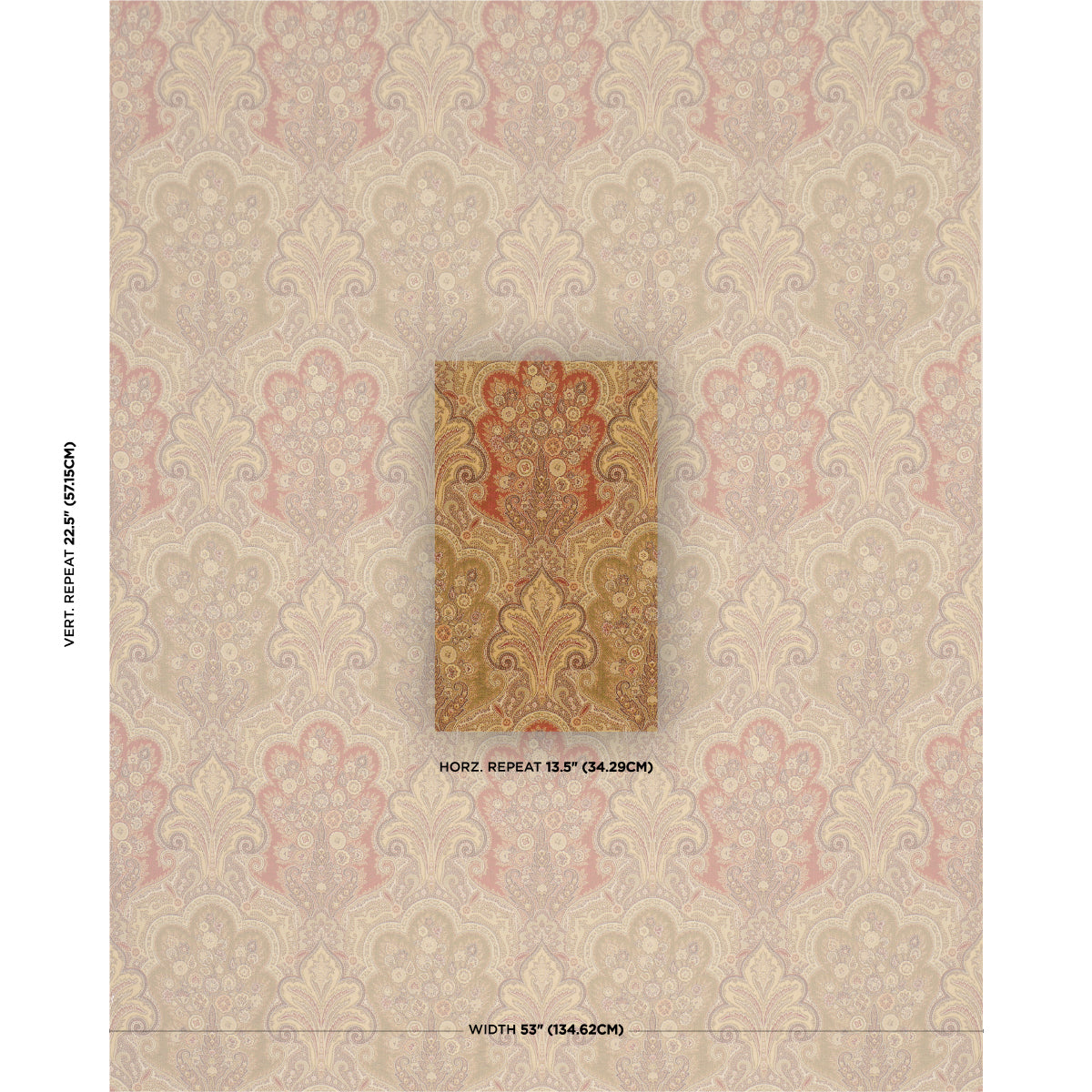 SCHUMACHER  CHROMA NEW CASTLE PAISLEY PATTERN WOVENS,HIGH PERFORMANCE PATTERN WOVENS,HIGH PERFORMANCE TUSCAN   - 64591