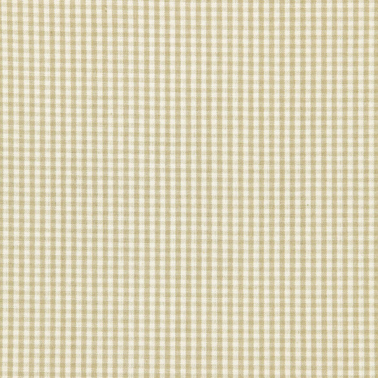 SCHUMACHER FABRIC  CHROMA BARNET COTTON CHECK   FLAX   - 64620