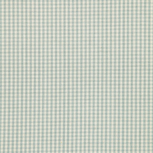 SCHUMACHER  CHROMA BARNET COTTON CHECK PATTERNED WOVENS PATTERNED WOVENS AQUA   - 64622