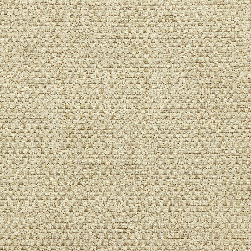 Beige boucle upholstery fabric close-up with textured woven pattern, neutral warm tones for sofas or cushions.