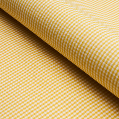 SCHUMACHER  NEW TRADITIONAL: PROVEN??AL BARNET COTTON CHECK PATTERN WOVENS PATTERN WOVENS YELLOW   - 64639