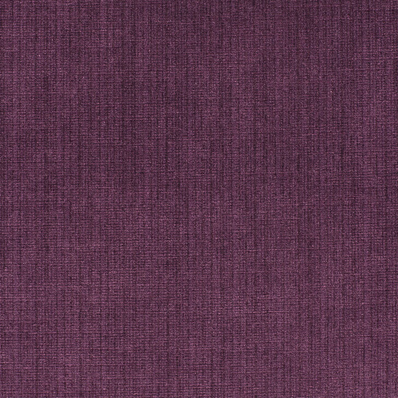 Deep purple velvet upholstery fabric with subtle heathered texture.