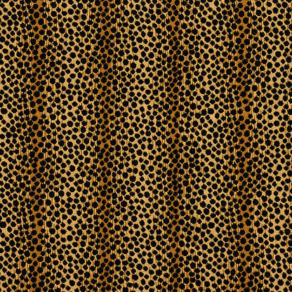 Bronze-gold satin fabric swatch over leopard-print background with black spots on tan.