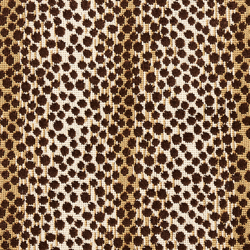 SCHUMACHER  CUT & PATTERNED VELVETS NAKURU LINEN VELVET CUT VELVET CUT VELVET BROWN   - 64735