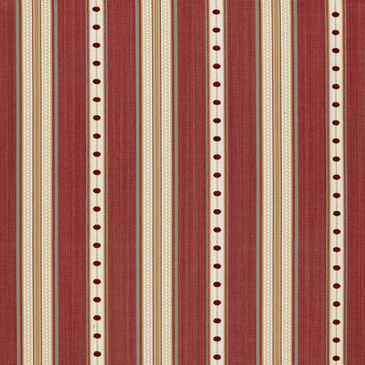 SCHUMACHER  CHROMA FRANCESCA STRIPE PATTERN WOVENS PATTERN WOVENS ROUGE   - 64752