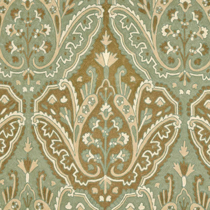 SCHUMACHER  CREWEL COLLECTION Maharajah Crewel Embroidery WOVEN WOVEN VERDIGRIS   - 64810