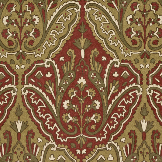 SCHUMACHER  CREWEL COLLECTION Maharajah Crewel Embroidery WOVEN WOVEN POMPEII   - 64811