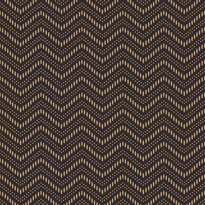 SCHUMACHER  Borastapeter CHEVRON DOTS   BROWN , GOLD   - 6482