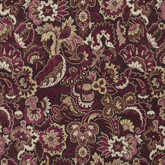 SCHUMACHER  A COUNTRY LIFE VELOURS ORIENTAL VELVETS,HIGH PERFORMANCE VELVETS,HIGH PERFORMANCE AUBERGINE   - 64832