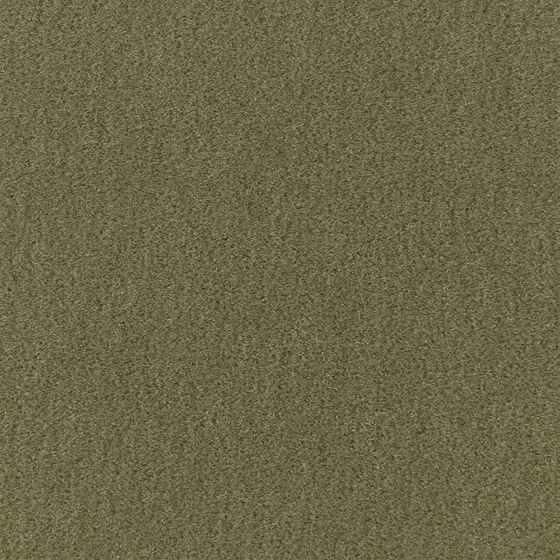 Olive-green suede-textured fabric swatch with soft, matte finish for apparel & upholstery.