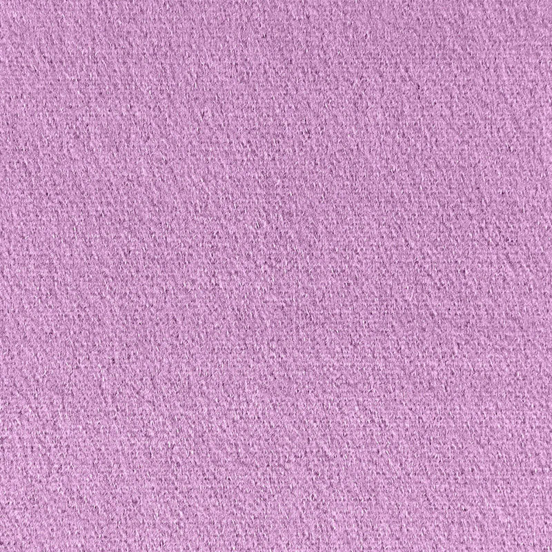 Close-up of soft lilac velvet-like fabric with plush, textured pile.