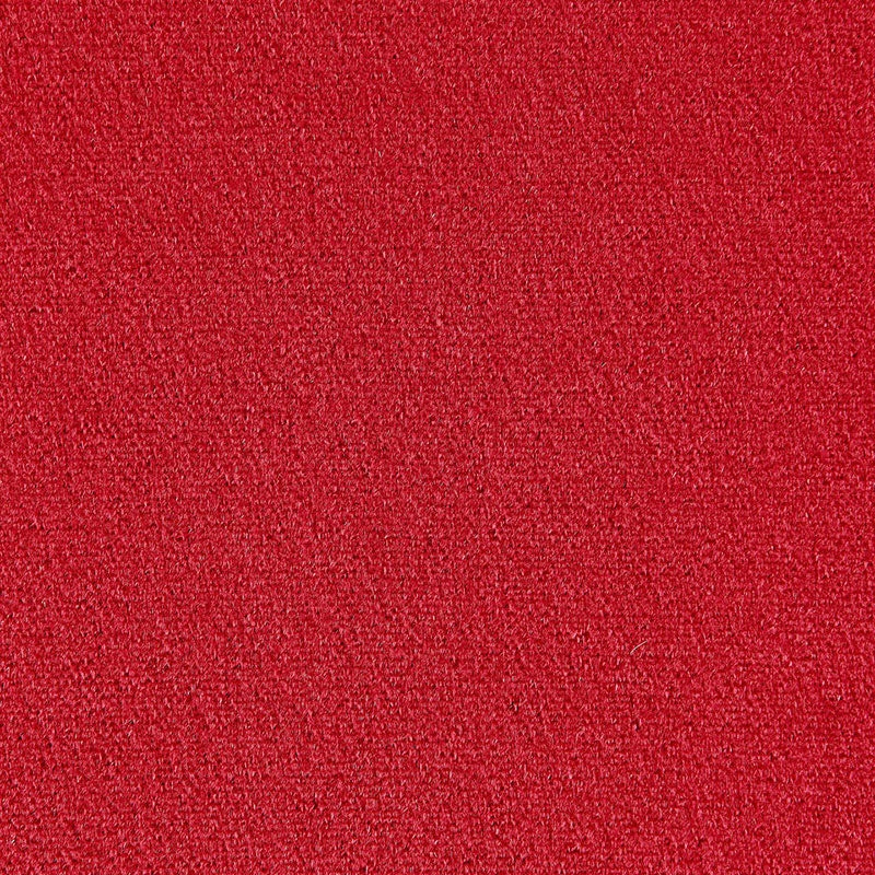 Close-up of vibrant red fabric with fine knit texture and soft, fuzzy fibers.