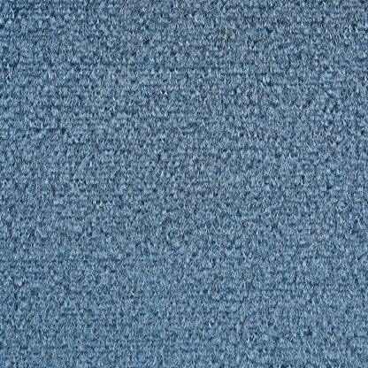 Blue mohair velvet fabric with a dense plush pile; close-up texture.