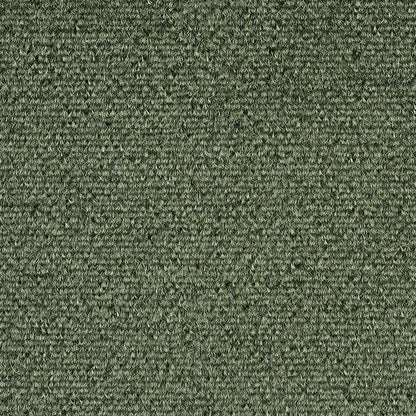 Olive green textured fabric swatch with dense looped pile, ideal for upholstery or rugs.