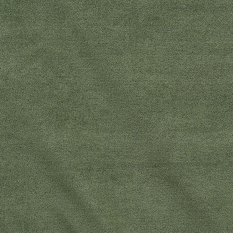 Olive green velvet mohair fabric with a soft, plush pile.
