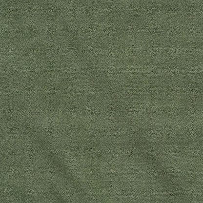 Olive green velvet mohair fabric with a soft, plush pile.