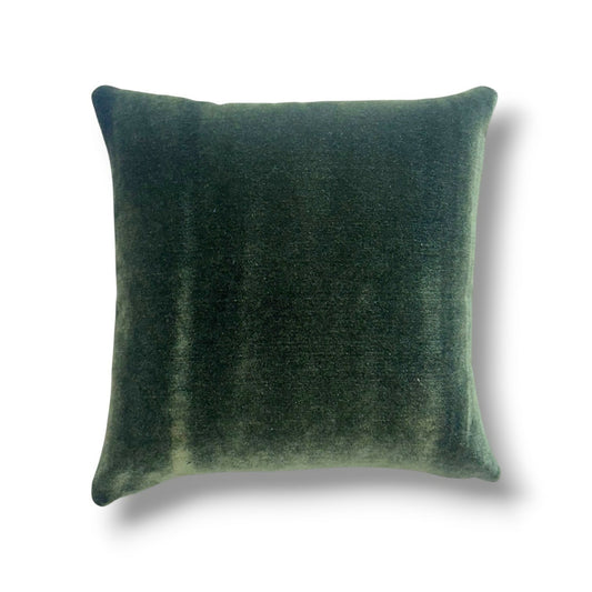20" Deep Olive Velvet Pillow Cover