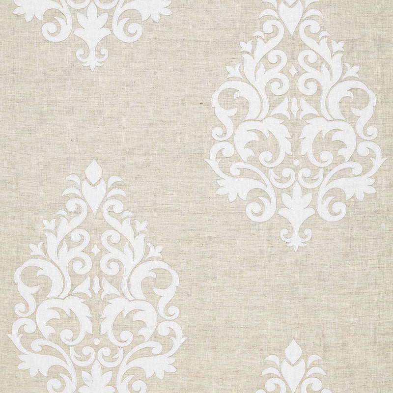 SCHUMACHER  AU NATUREL BELFORT LINEN APPLIQU?? EMBROIDERIES,SHEERS & CASEMENTS EMBROIDERIES,SHEERS & CASEMENTS LINEN   - 65100