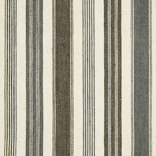 SCHUMACHER  AU NATUREL MONTAUBAN STRIPE PATTERN WOVENS,HIGH PERFORMANCE PATTERN WOVENS,HIGH PERFORMANCE NICKEL / GREIGE   - 65171