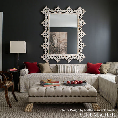 SCHUMACHER  AU NATUREL MONTAUBAN STRIPE PATTERN WOVENS,HIGH PERFORMANCE PATTERN WOVENS,HIGH PERFORMANCE NOIR / TOBACCO   - 65172