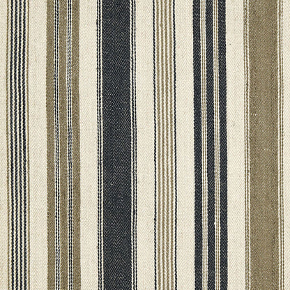 SCHUMACHER  AU NATUREL MONTAUBAN STRIPE PATTERN WOVENS,HIGH PERFORMANCE PATTERN WOVENS,HIGH PERFORMANCE NOIR / TOBACCO   - 65172