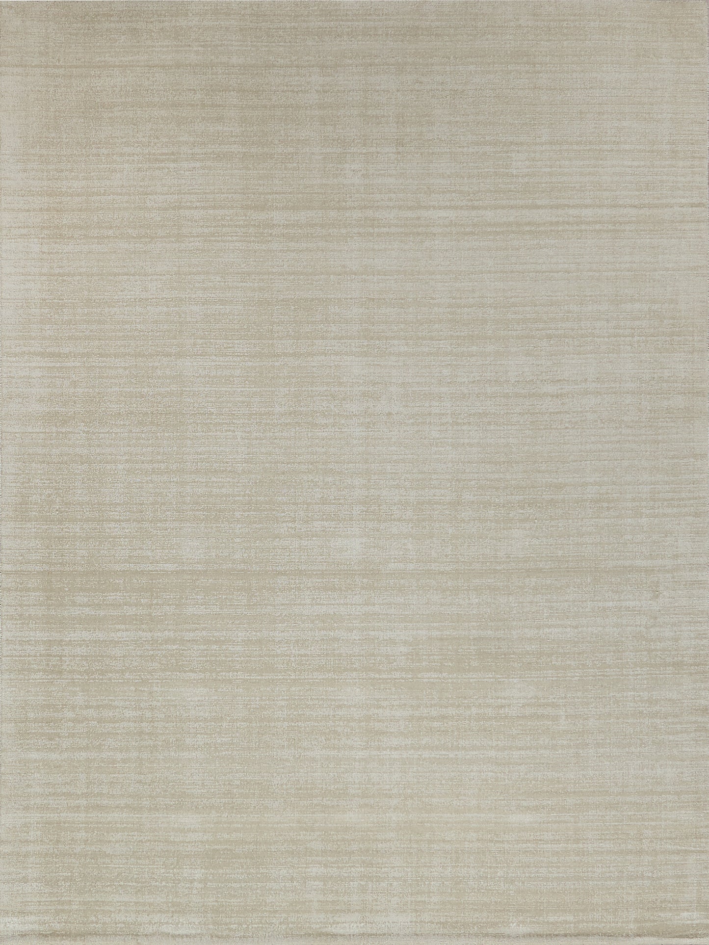 Beige rectangular area rug with soft woven texture and subtle horizontal striations.