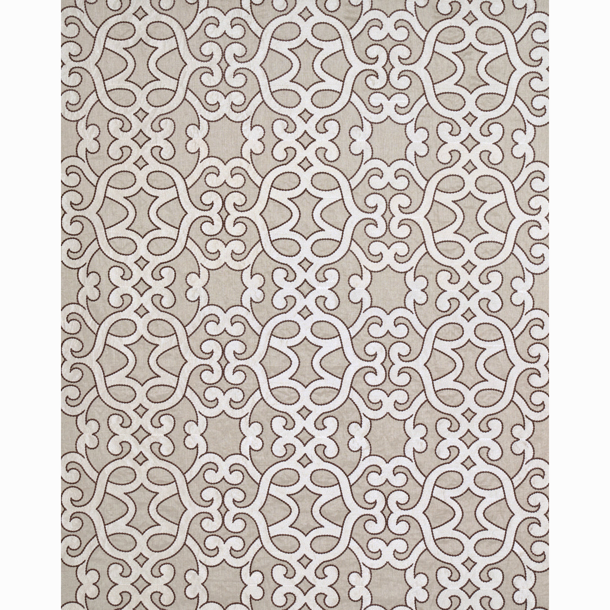 SCHUMACHER  AU NATUREL AMBOISE LINEN EMBROIDERY EMBROIDERIES EMBROIDERIES GREIGE   - 65181