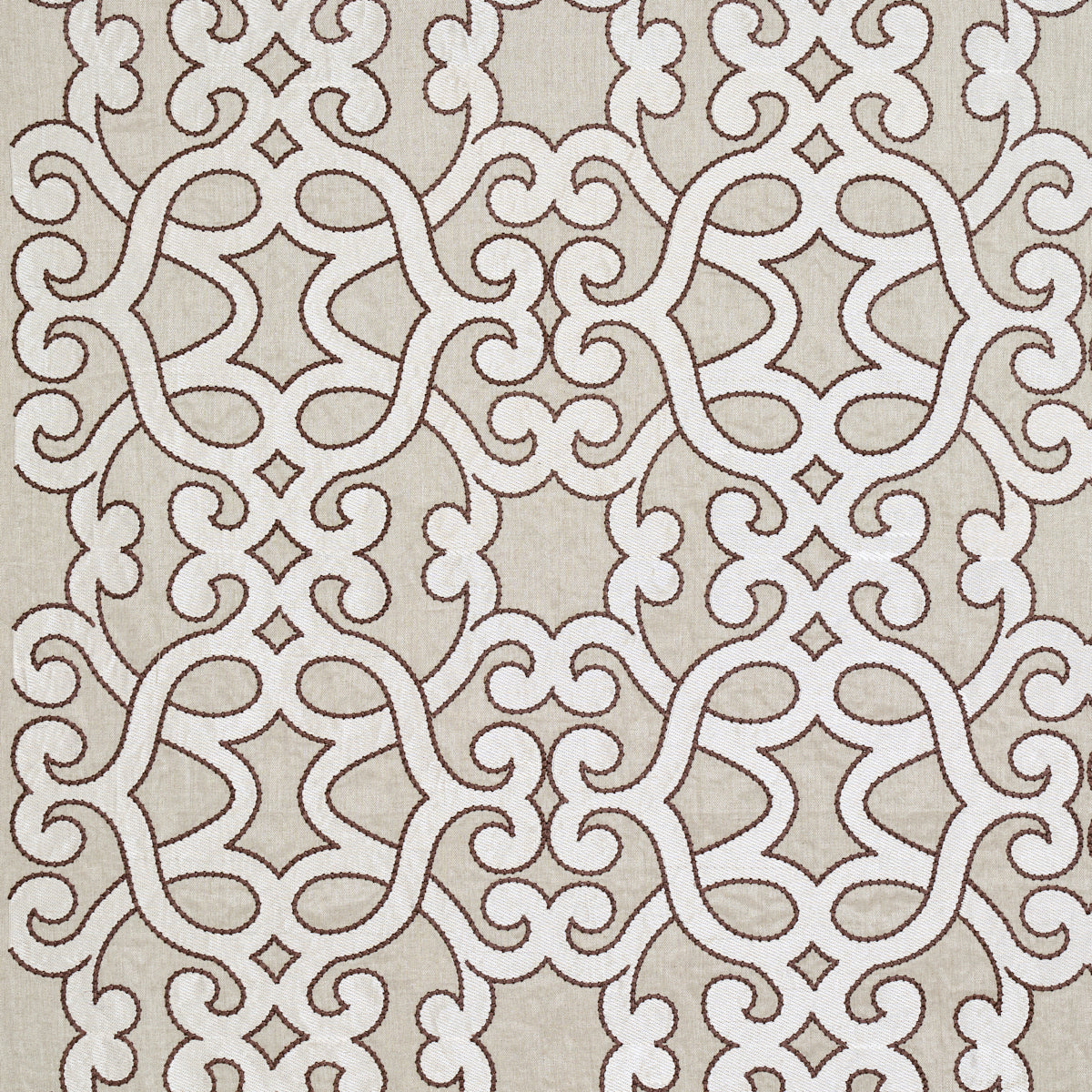SCHUMACHER  AU NATUREL AMBOISE LINEN EMBROIDERY EMBROIDERIES EMBROIDERIES GREIGE   - 65181