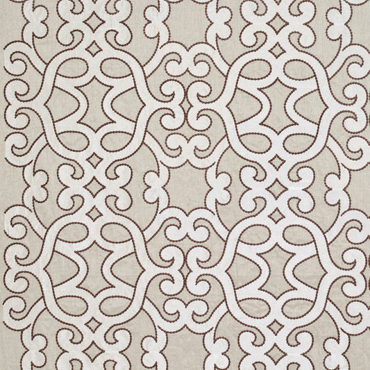 SCHUMACHER  AU NATUREL AMBOISE LINEN EMBROIDERY EMBROIDERIES EMBROIDERIES GREIGE   - 65181