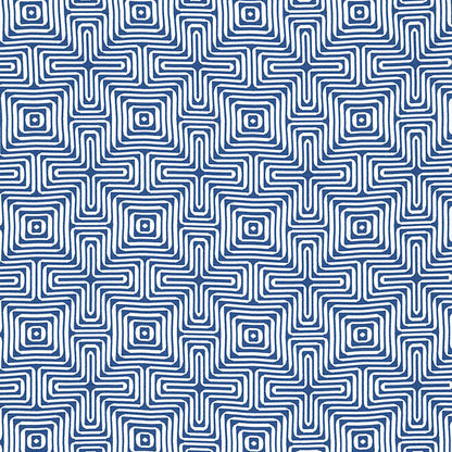 SCHUMACHER  TRINA TURK AMAZING MAZE INDOOR/OUTDOOR INDOOR/OUTDOOR,HIGH PERFORMANCE,PATTERN WOVENS INDOOR/OUTDOOR,HIGH PERFORMANCE,PATTERN WOVENS OCEAN   - 65320
