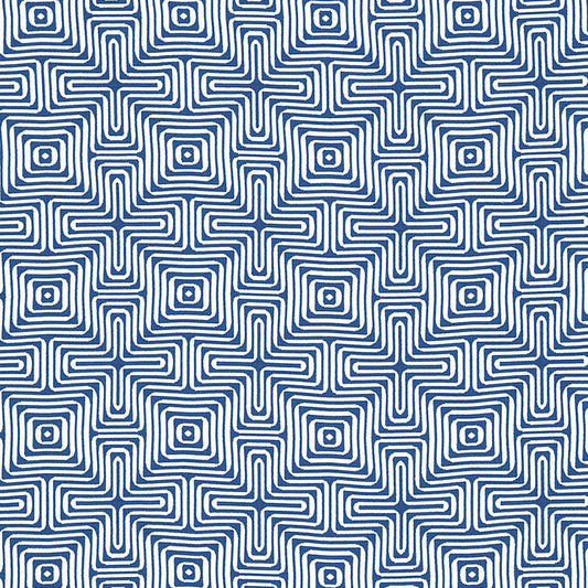 SCHUMACHER  TRINA TURK AMAZING MAZE INDOOR/OUTDOOR INDOOR/OUTDOOR,HIGH PERFORMANCE,PATTERN WOVENS INDOOR/OUTDOOR,HIGH PERFORMANCE,PATTERN WOVENS OCEAN   - 65320
